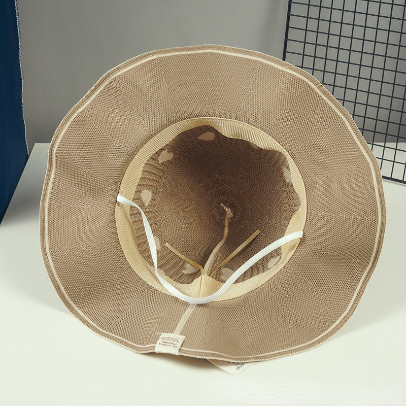 Sombrero de pescador transpirable hueco para sombrilla de ala grande para niños de poliéster al por mayor
