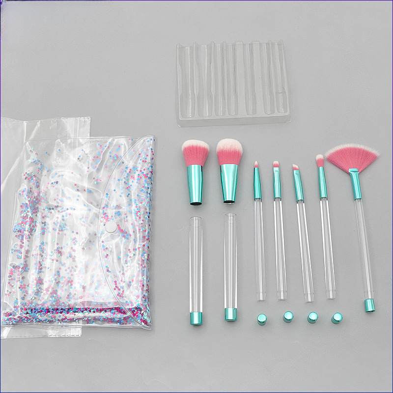 Manejo de tubo de tallo de cristal transparente de 7 piezas de PVC al por mayor