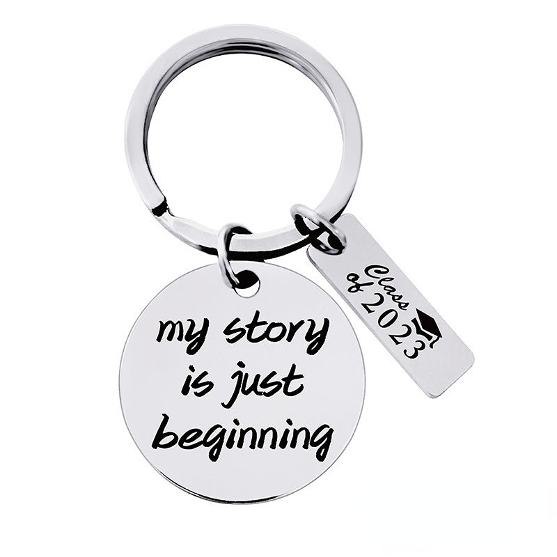 Wholesale Stainless Steel Graduation Season Lettering Keychain