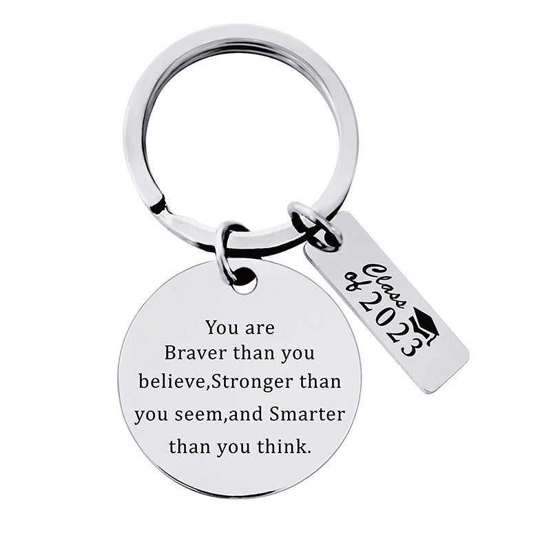 Wholesale Stainless Steel Graduation Season Lettering Keychain