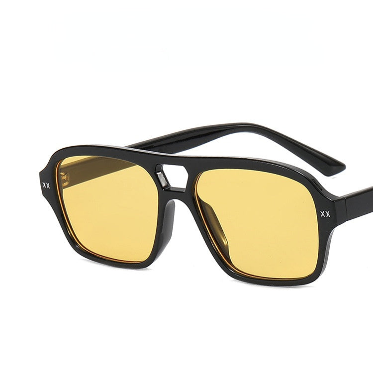 Wholesale Double Beam Square PC Sunglasses