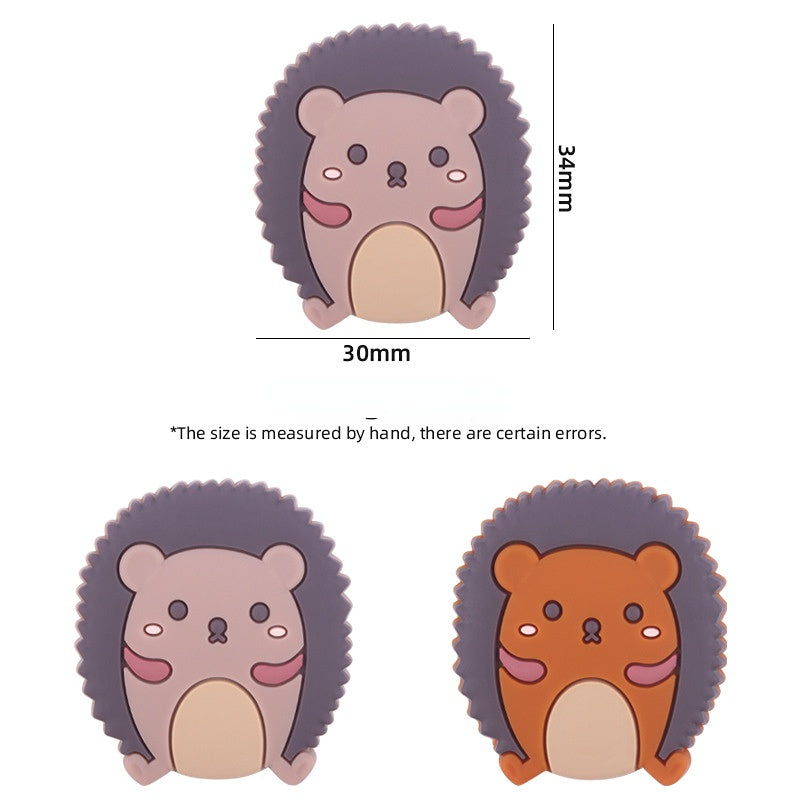 3pcs al por mayor de 30 × 34 mm Hedgehog Beads de silicona