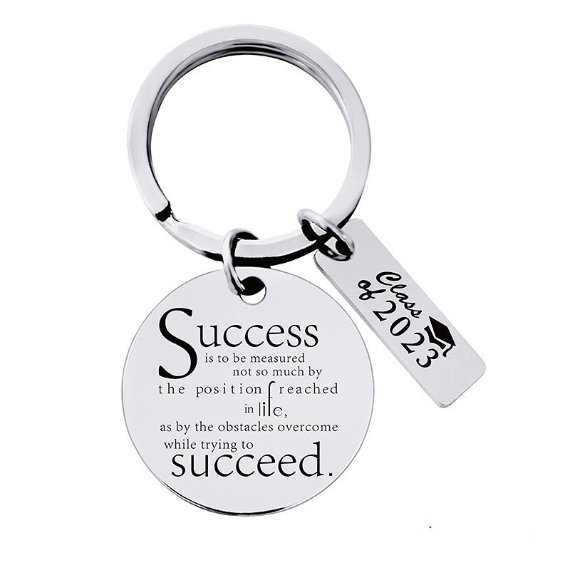 Wholesale Stainless Steel Graduation Season Lettering Keychain