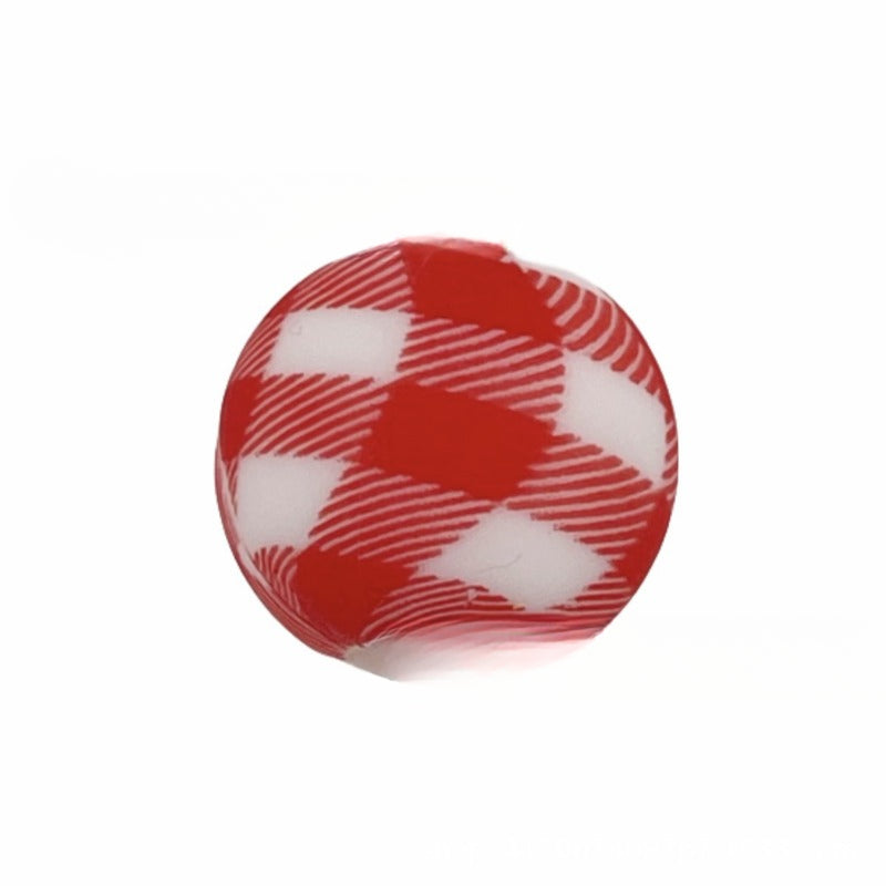 Wholesale 50PCS/PACK Color Water Transfer Printed Silicone Beads