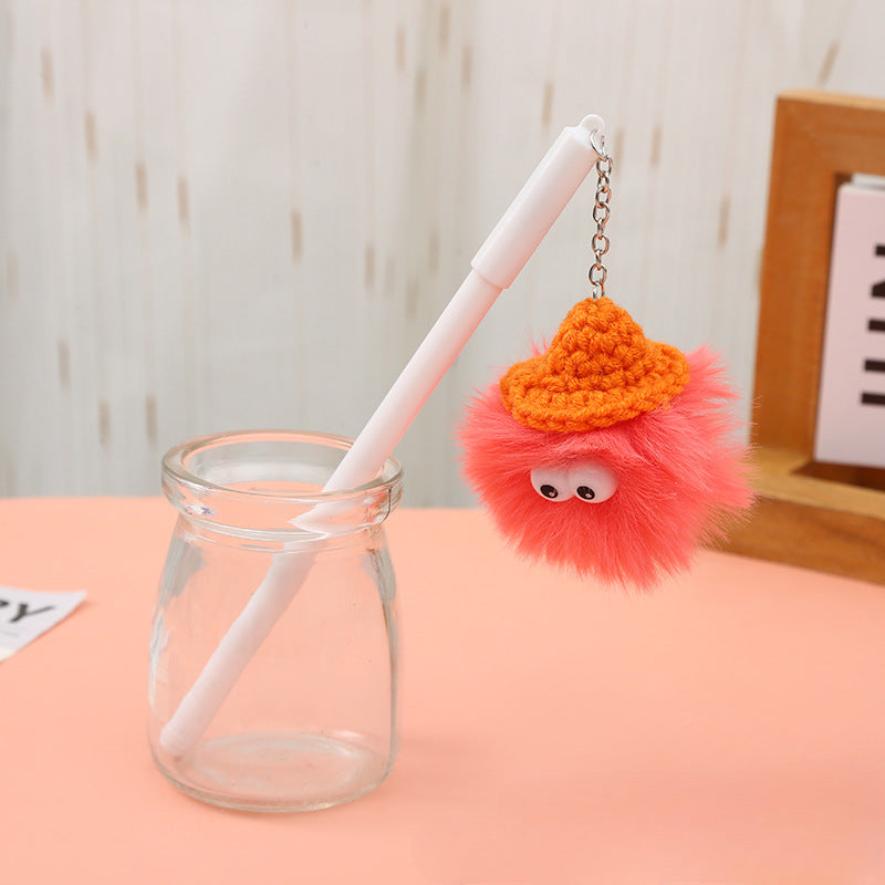 Bolígrafos de bolsas de dibujos animados de plástico de plástico de ojos grandes al por mayor con tapas