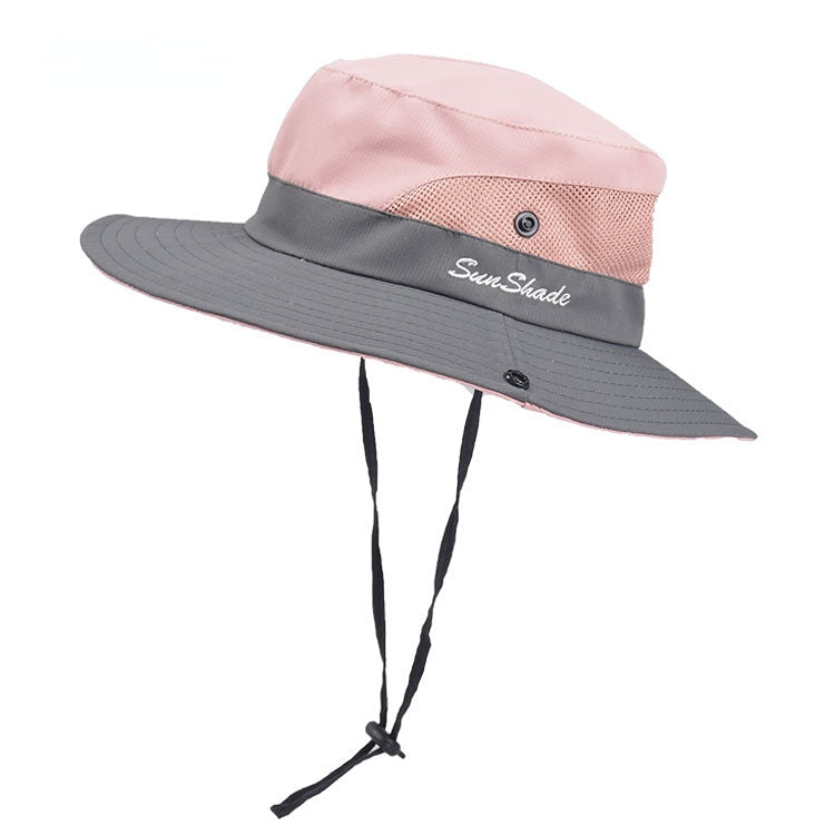 Venta al por mayor Dacron Summer Women's Outdoor Sunshade Hat Sunscreen Fisherman Hat