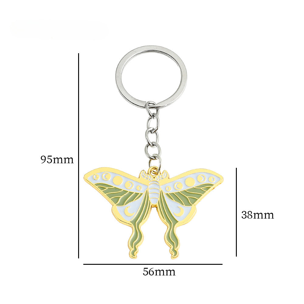 Wholesale Zinc Alloy Butterfly Oil Dripping Multicolor Keychain