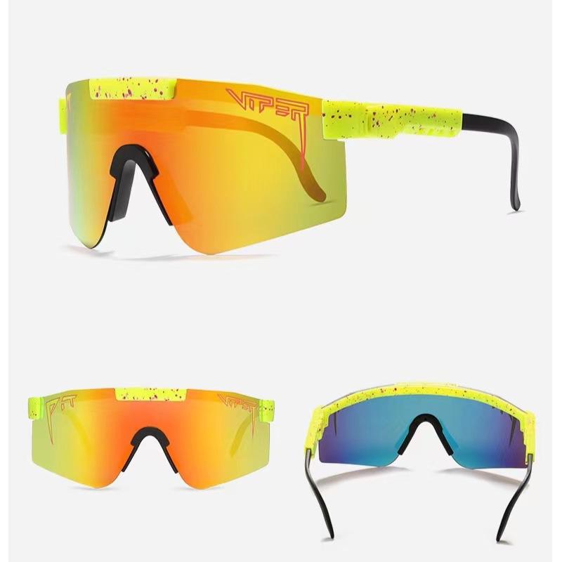 Wholesale PC Large Frame Colorful Cycling Sunglasses 12pcs