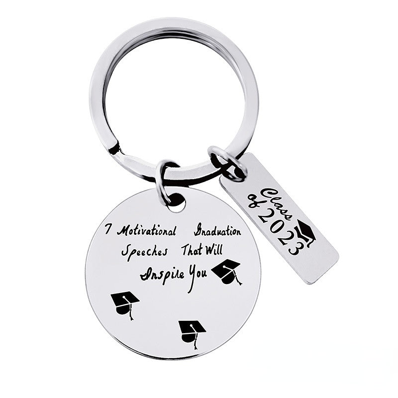 Wholesale Stainless Steel Graduation Season Lettering Keychain