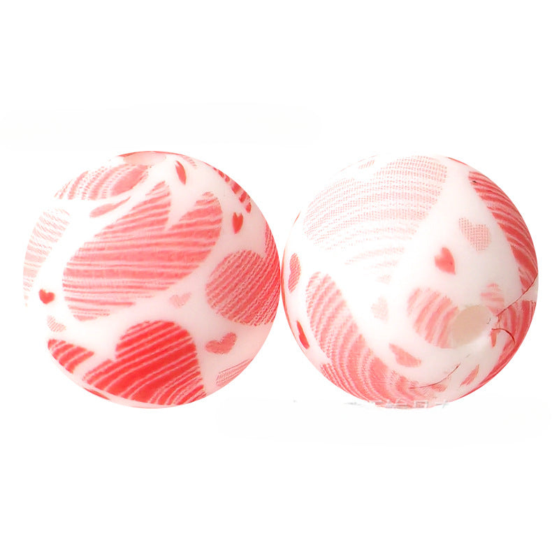 Wholesale 50pcs Cartoon Silicone Christmas Loose Beads