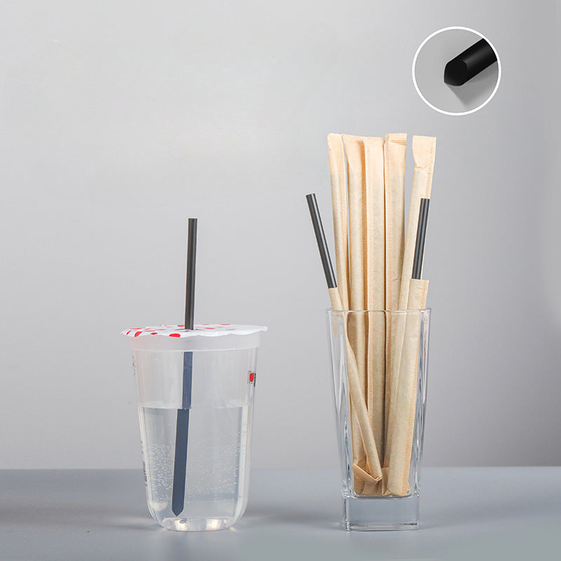 Wholesale PP Disposable Milk Tea Single Independent Packaging Straw