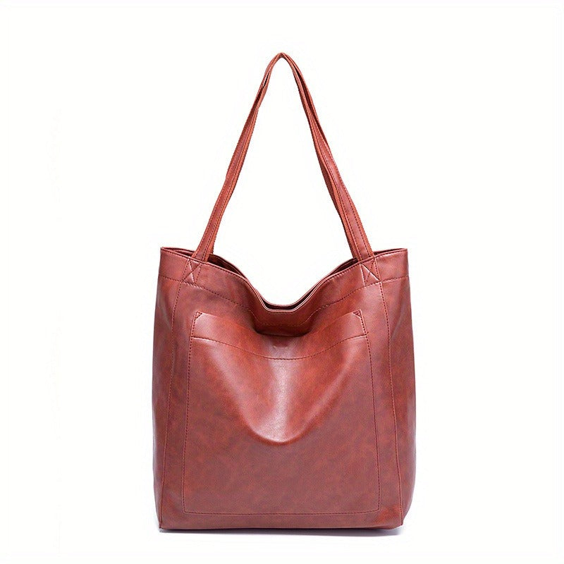Wholesale Soft Leather Vintage with Pocket Waxed Leather Large Capacity Fashion Shoulder Bags
