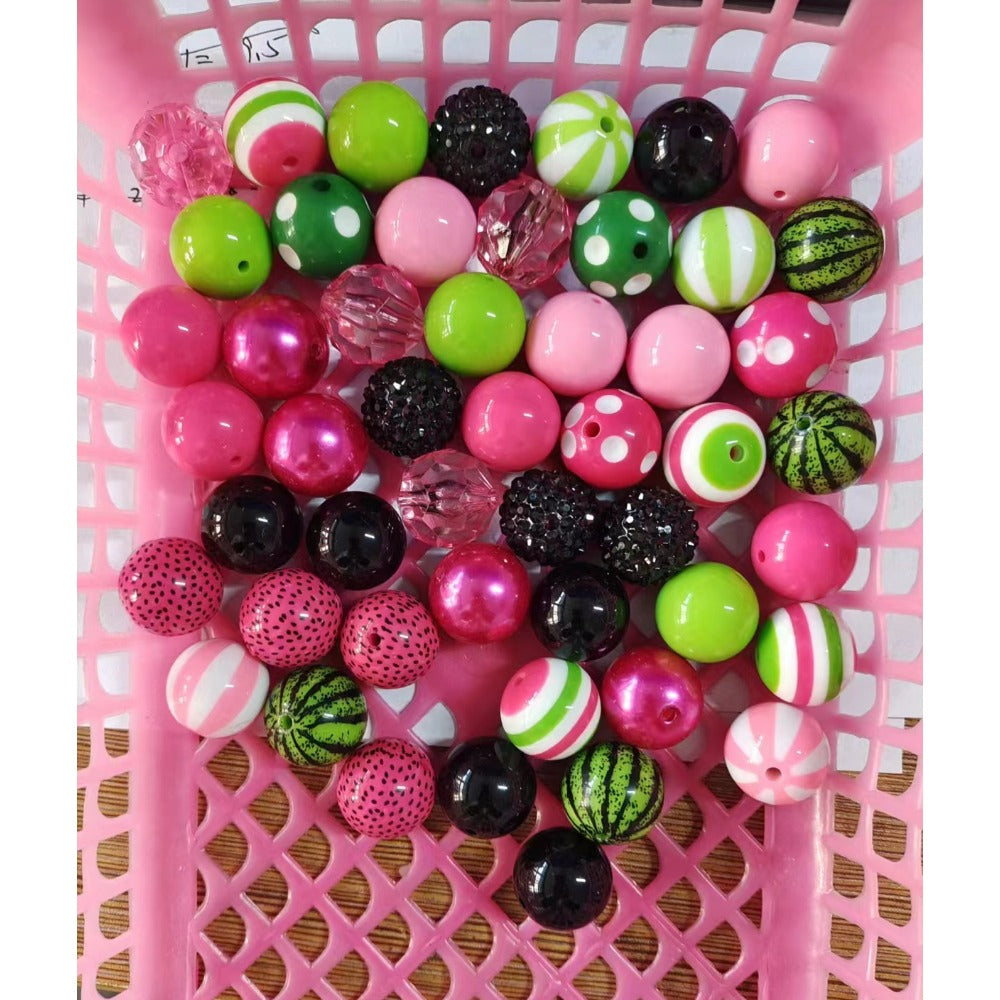Wholesale 50pcs 20mm Acrylic Purple Series Assorted Mixed Color Beads