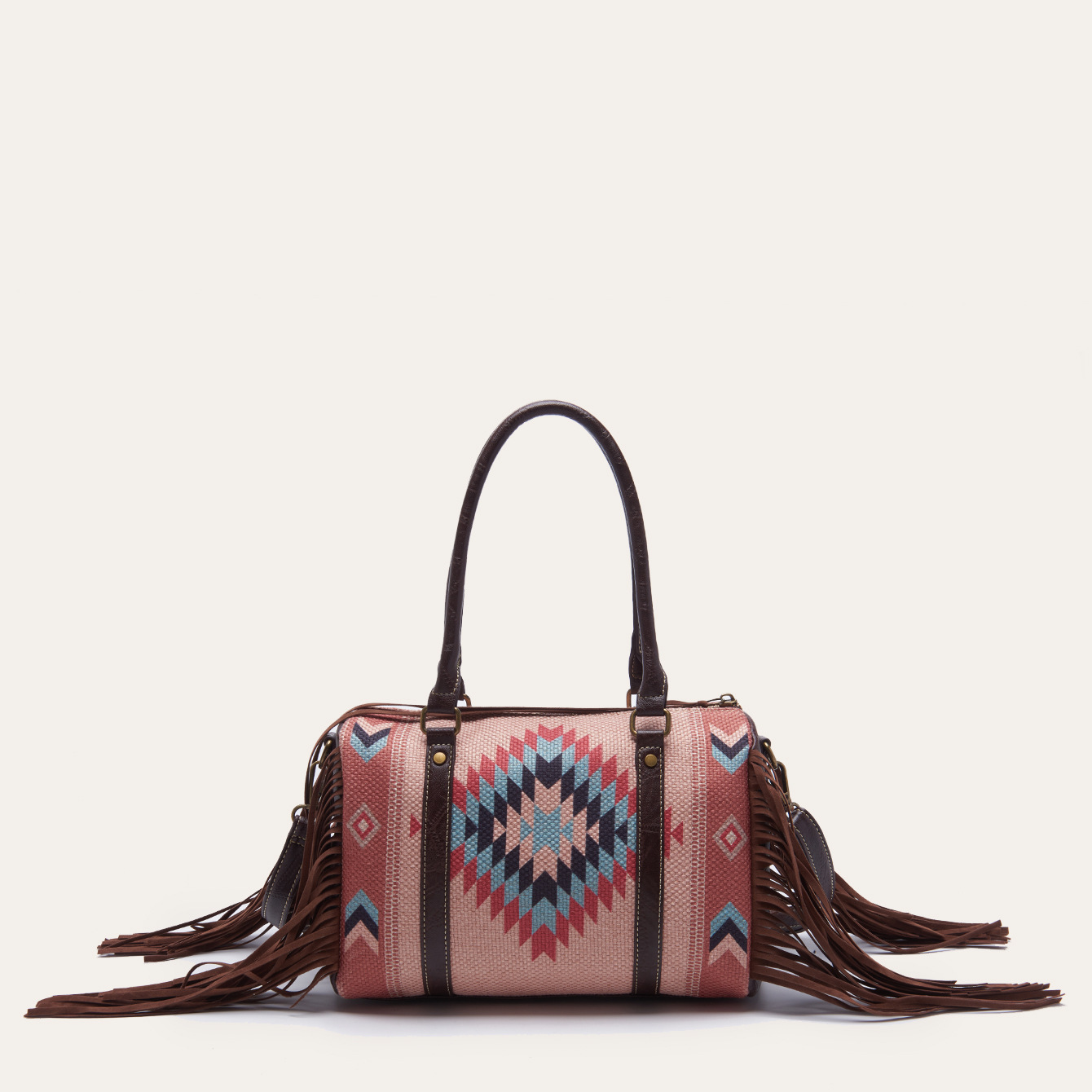 Wholesale Cotton Linen Aztec Pattern Hand Woven Tassel Handheld Messenger Bag