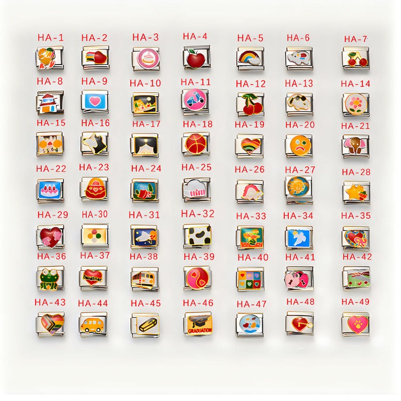 Wholesale Personalized Hand-stitched DIY Pattern Stainless Steel Combination Bracelet