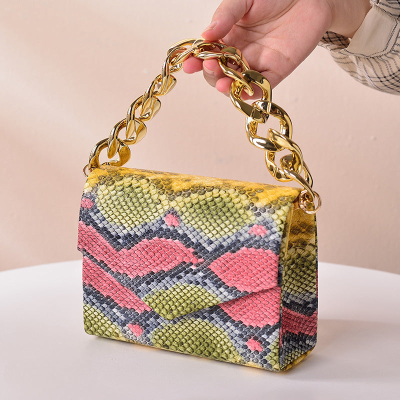 Wholesale PU Snake Pattern Bags, Dinner Bags, Party Diagonal Cross Bags