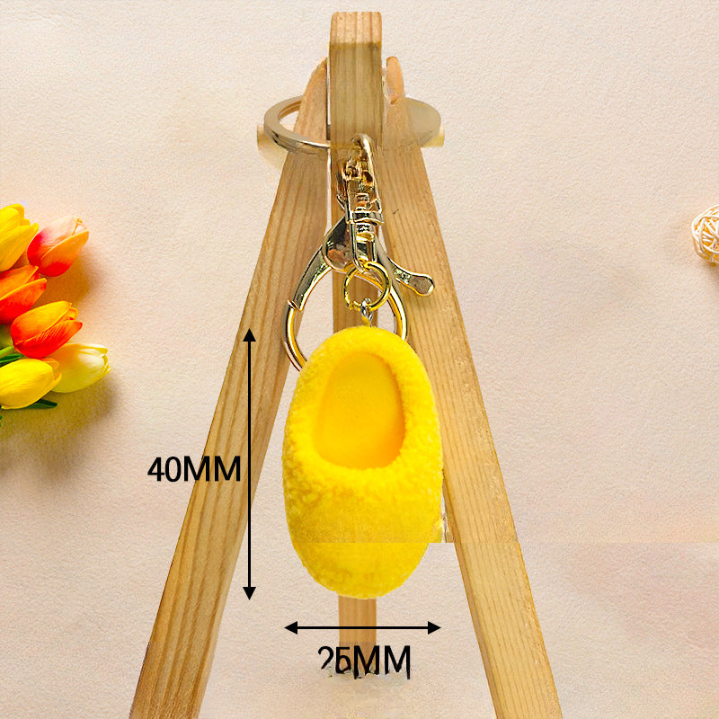 Wholesale 2pcs/pack Cute Creative Mini Fur Shoes, Keychains, Bags, Trinkets, Pendants