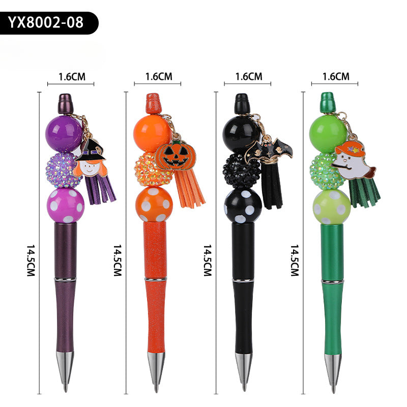 Wholesale Halloween Tassel Handmade Metal Bead Pen Ballpoint Pen