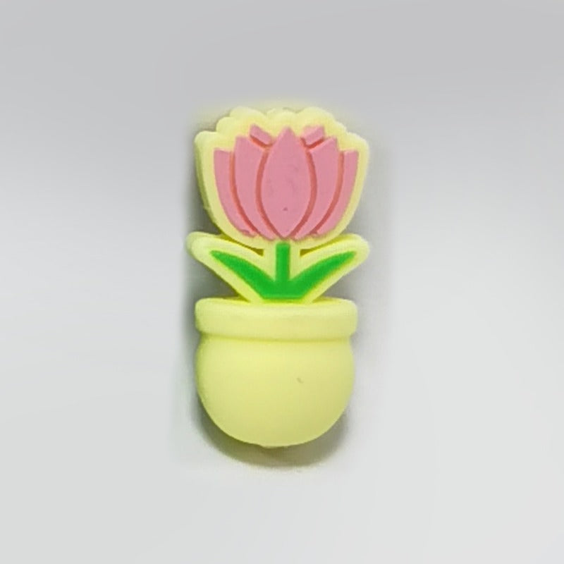 Wholesale 10PCS Creative Colorful Cartoon Image Flat Three-dimensional Rubber Beads