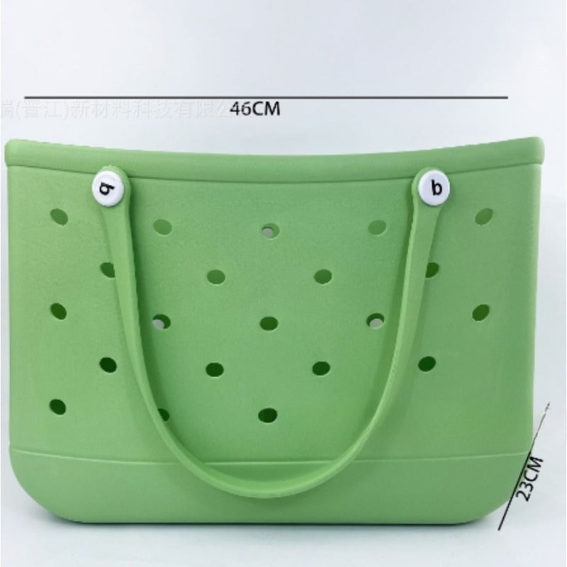Wholesale Silicone Hollow Hole Handbag Beach Vacation Tote Bag