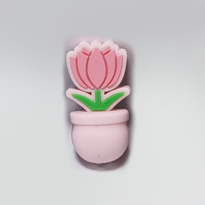 Wholesale 10PCS Creative Colorful Cartoon Image Flat Three-dimensional Rubber Beads