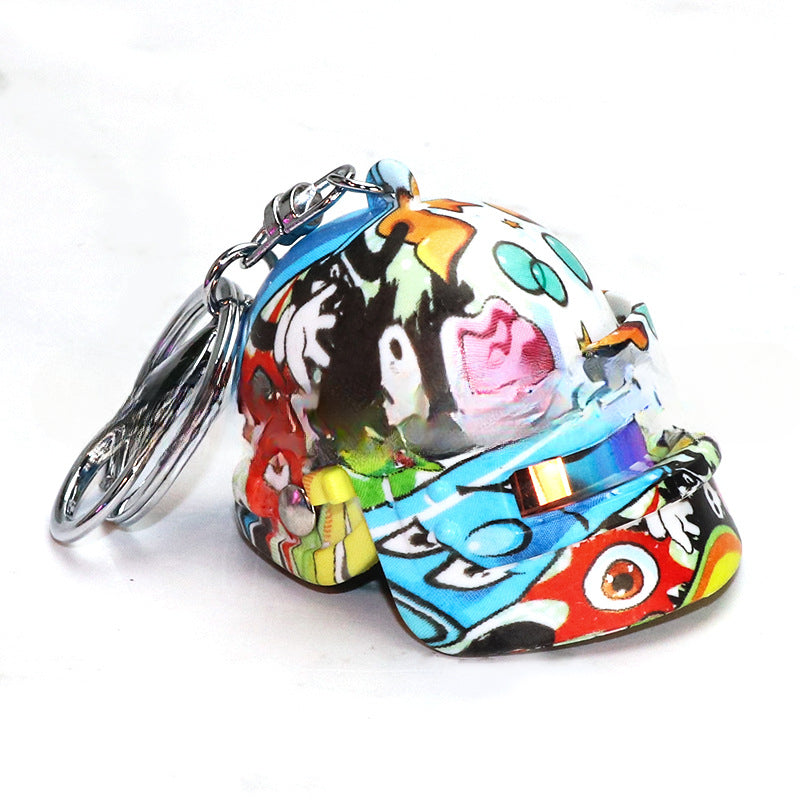 Wholesale of Three-level Helmet Alloy Keychains