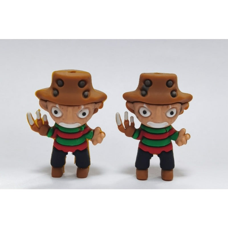 Wholesale 10pcs 3D Cartoon Cute Cartoon Hat Small Ball Villain DIY Ballpoint Pen Silicone Beads