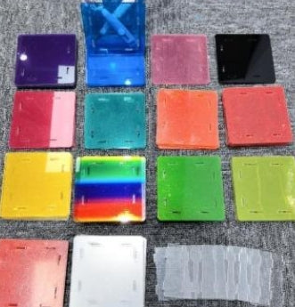 Wholesale 10cm 3+12pcs Solid/Gradient Acrylic Pen Holder with Stickers Set  | Trendy Desk Organizer for School, Office, Gaming Desk Decor