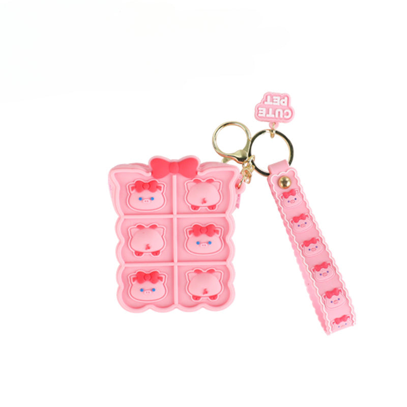 Wholesale Cartoon Silicone Decompression Coin Purse Keychain