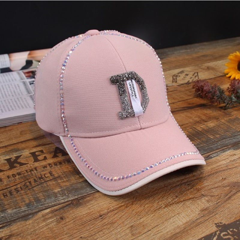 Wholesale Cotton Handmade Diamond Studded Baseball Caps