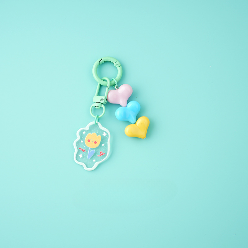 Llavero de amor de gradiente acrílico al por mayor