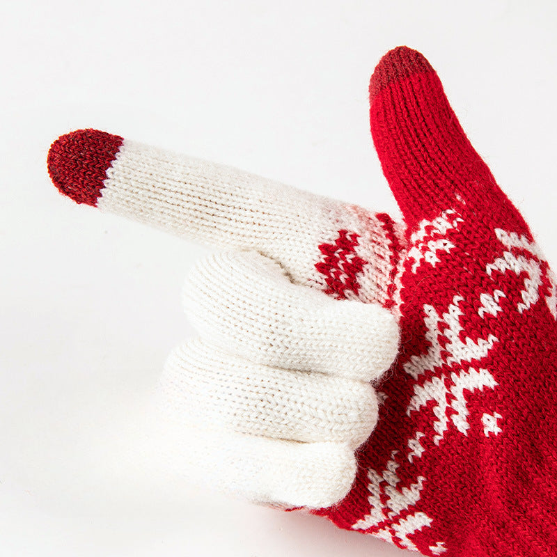 Wholesale Winter Warm and Cold-proof Knitted Touch Screen Gloves