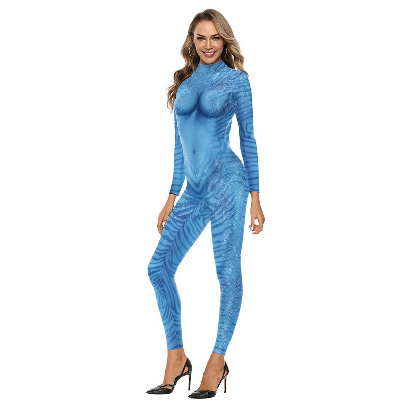 Wholesale Halloween Movie Cosplay Costumes Role Play Printed Jumpsuit