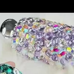 Wholesale Diamond Inlaid Large Stone Stainless Steel Thermos Bottles