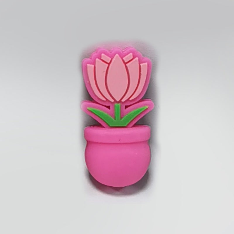 Wholesale 10PCS Creative Colorful Cartoon Image Flat Three-dimensional Rubber Beads