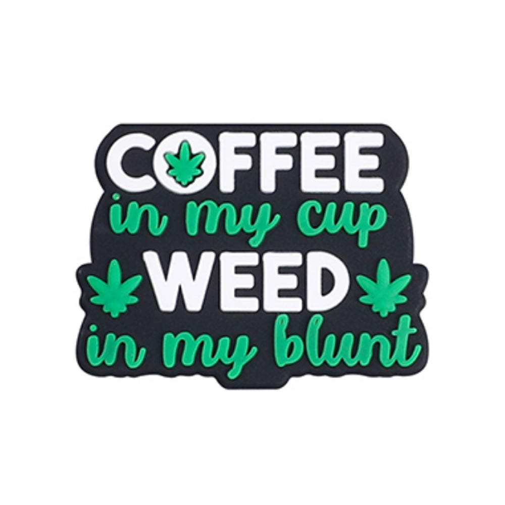 Wholesale 20pcs Cartoon Green Maple Leaf Letters Pattern Silicone Beads