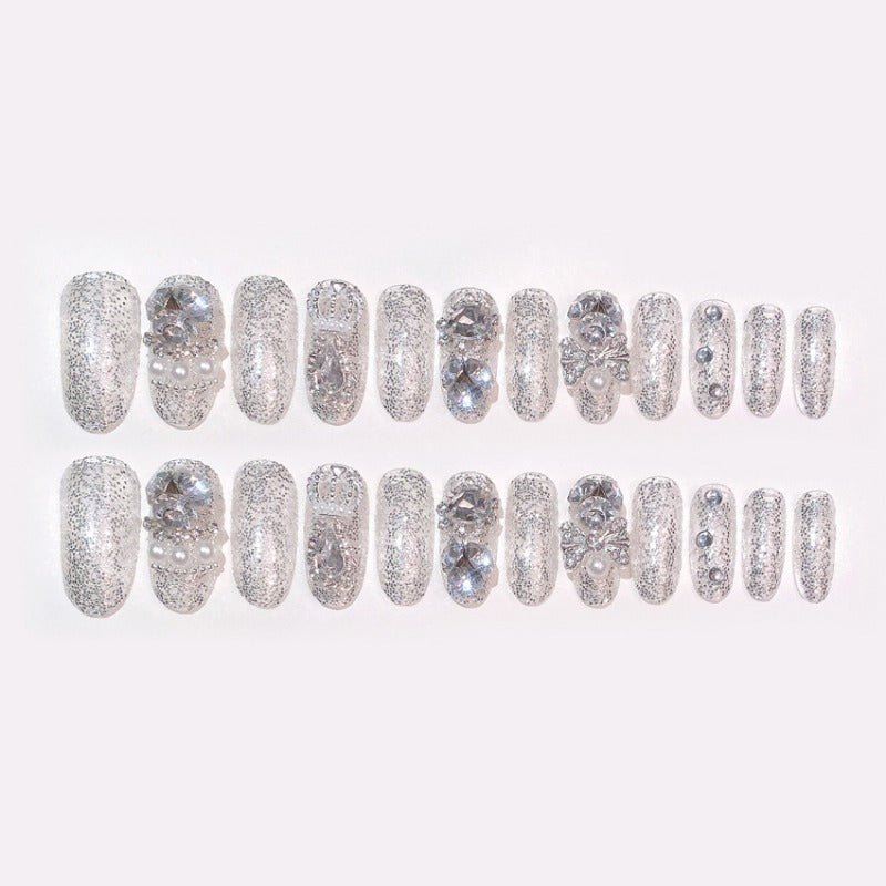 Wholesale Wearable Nail Polish Finished Product Shining Gem 24 Pieces of Nail Polish