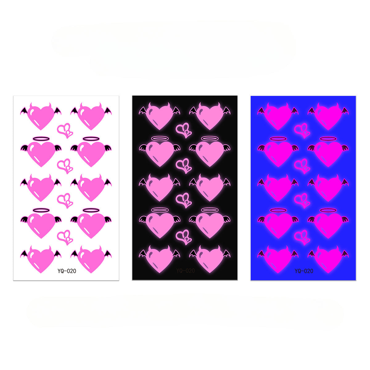 Wholesale Love Night Glow Powder Fluorescent Tattoo Stickers