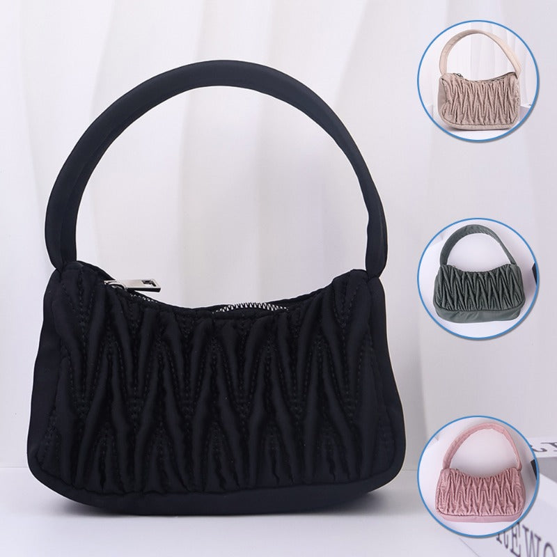 Wholesale Pleated Design Cloud Versatile Fashion Diamond Handbag