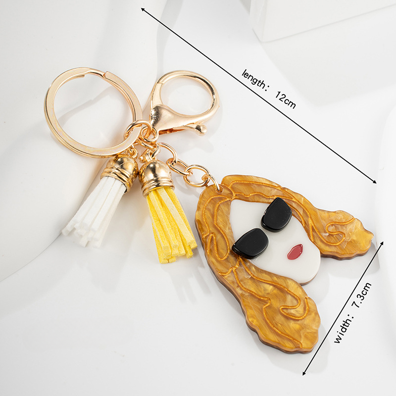 Llavero de metal de chicas frías al por mayor