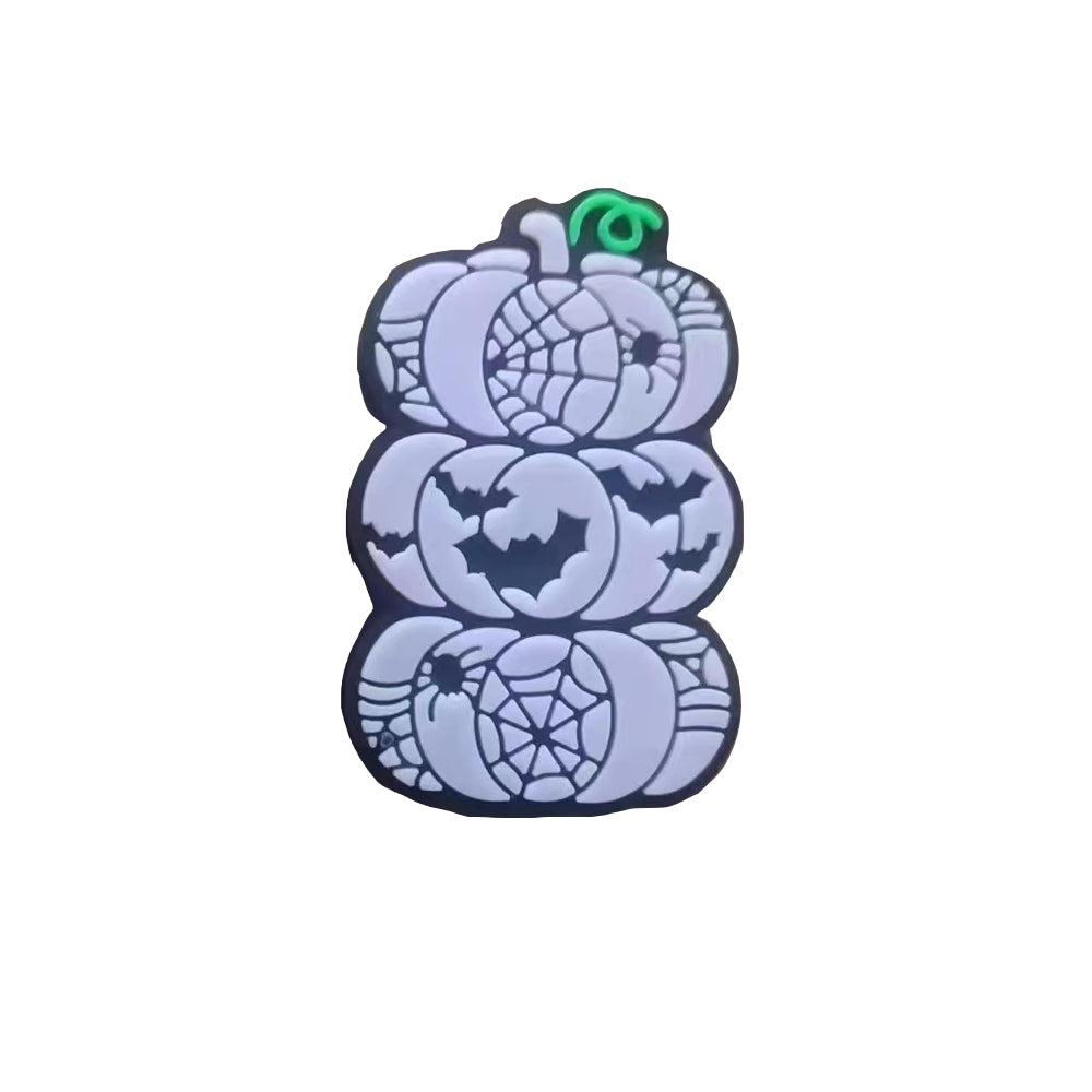 Wholesale 10pcs Halloween Spider Web Bat Pumpkin Pattern Silicone Beads