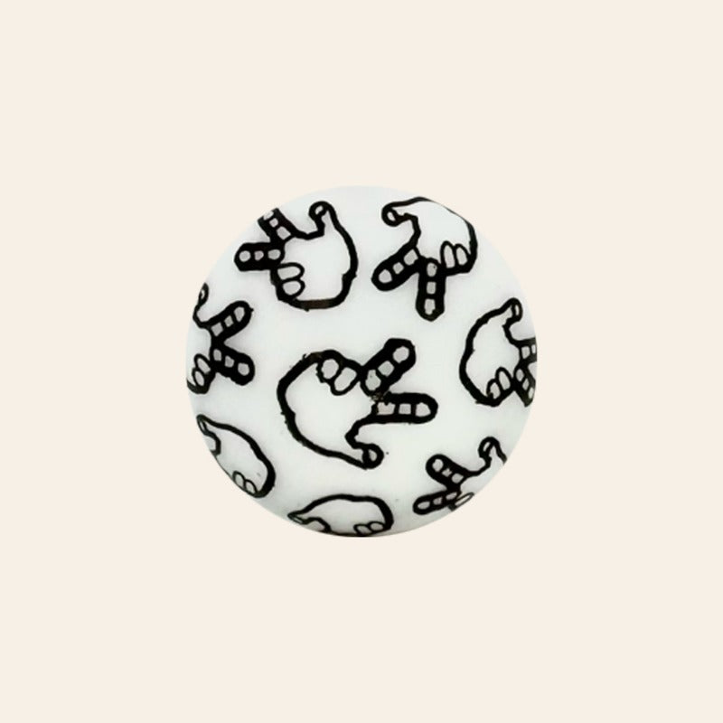 Wholesale 50pcs Creative Graffiti Color DIY Beads