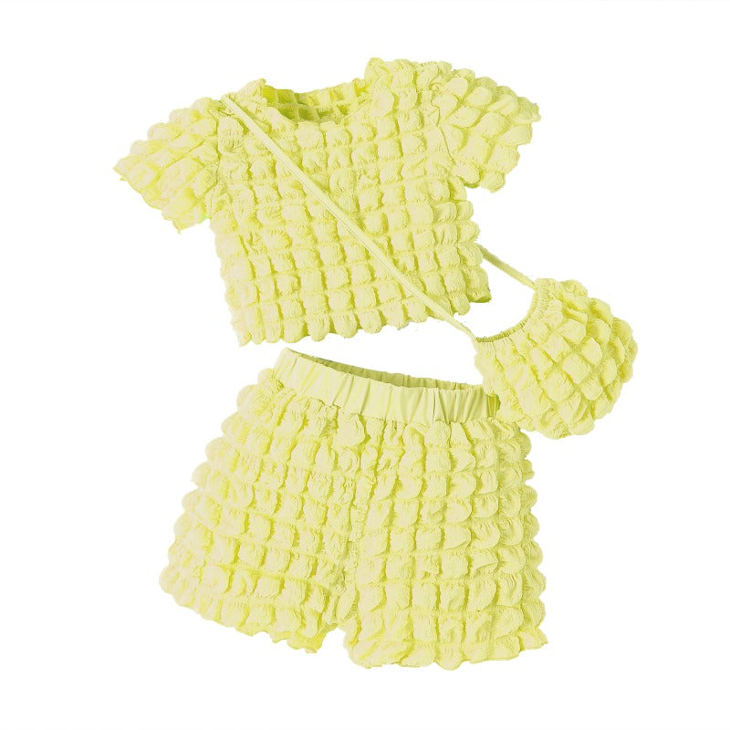 Wholesale Summer Popcorn 3D Candy Color Baby Clothes