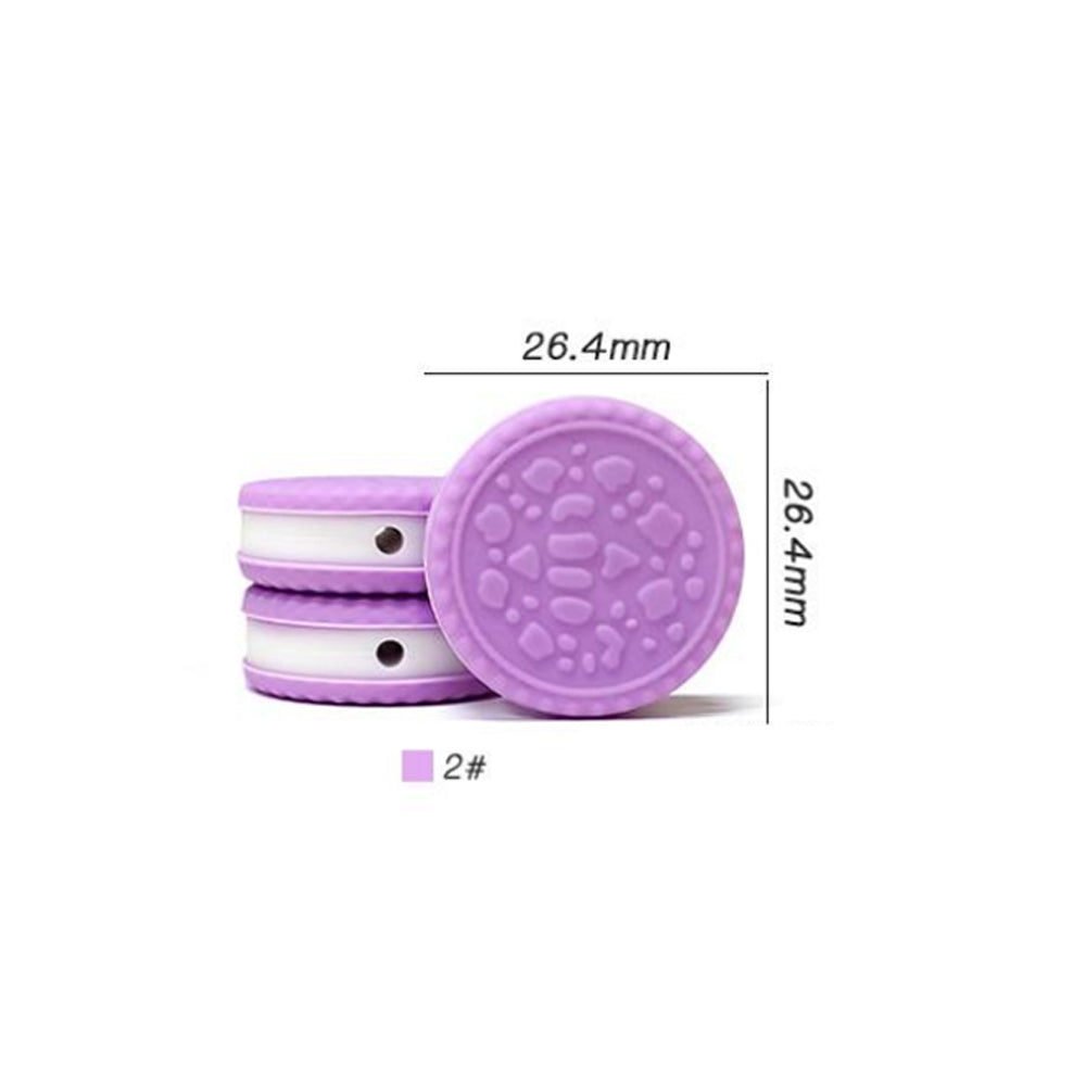 Wholesale 10pcs Cartoon Sandwich Biscuit Silicone Beads