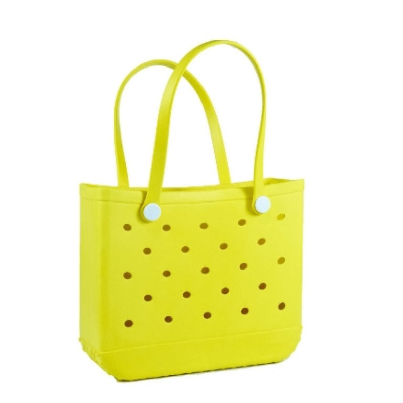 Wholesale Silicone Hollow Hole Handbag Beach Vacation Tote Bag