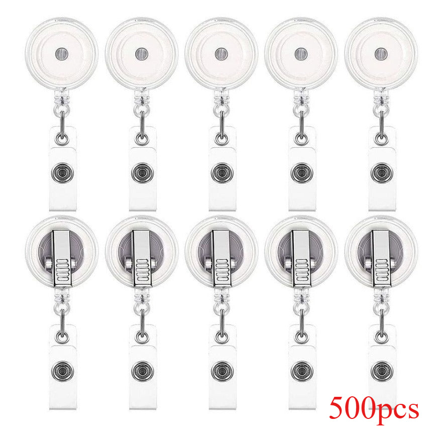 500pcs Retractable Badge Reel 25 Inches Id Badge Clip with 360 Degrees Swivel Alligator Clips Mixed Colors Retractable Id Badge Reel