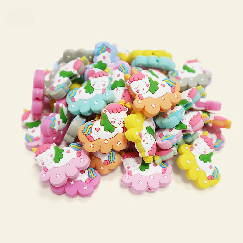 Wholesale 10PCS Unicorn Cartoon Silicone Beads