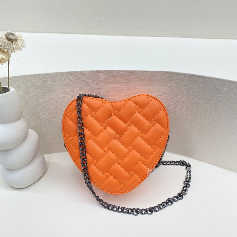 Wholesale PU Chain Diamond Pattern Embroidered Thread Love Bags