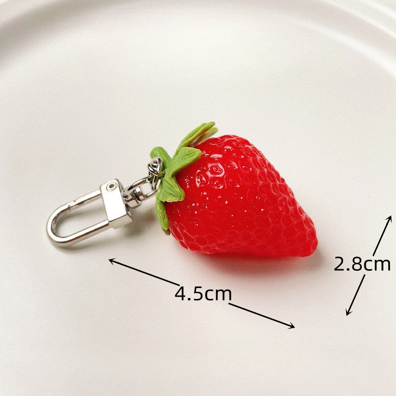 Wholesale Simulation PVC Simulation Fruit Keychain
