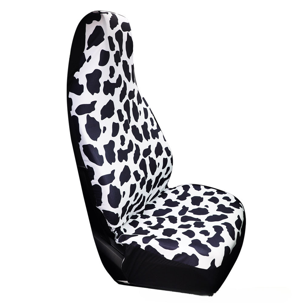 Wholesale Elastic Cow Pattern All-season Spandex Car Seat Cover